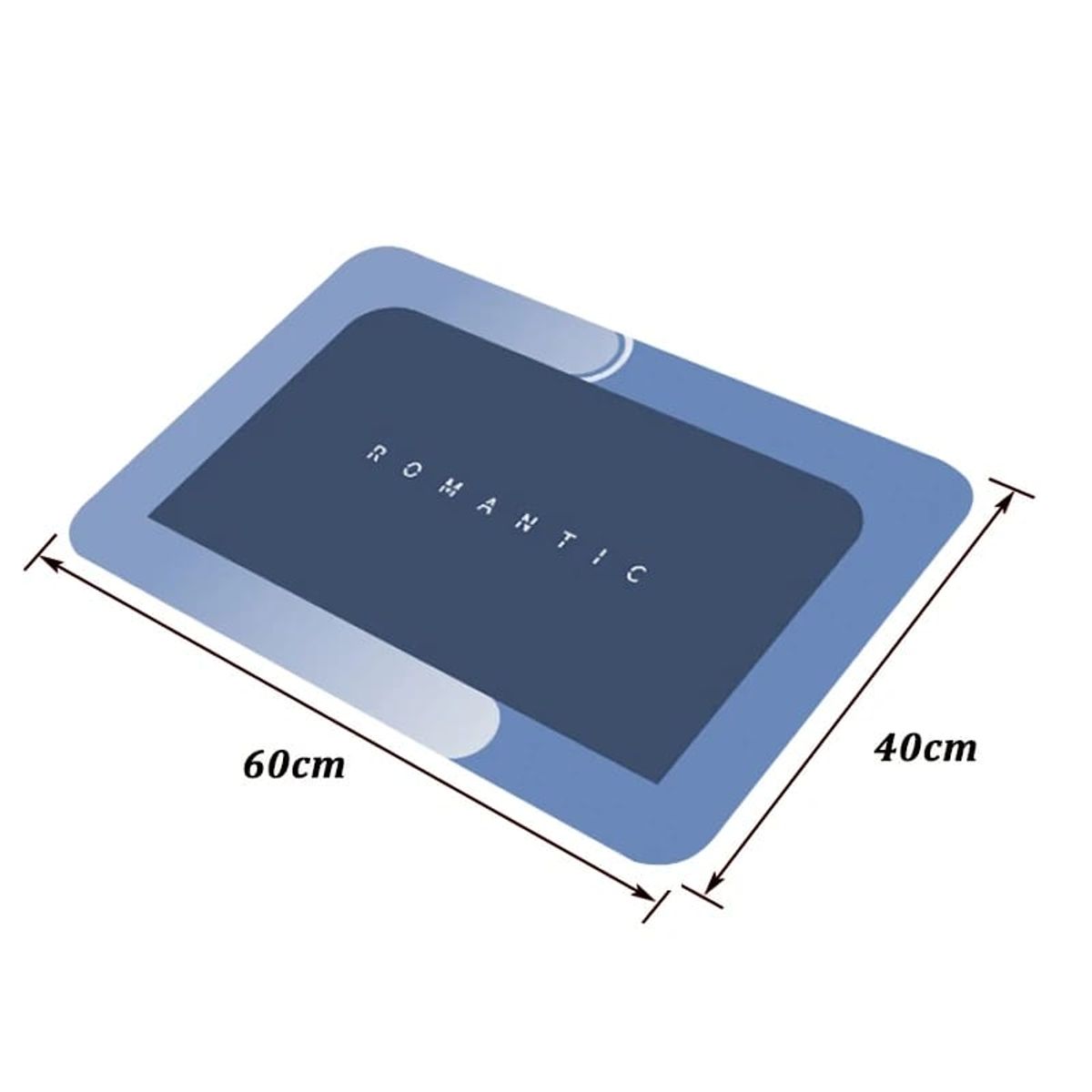 GENERICO - Tapete Baño Alfombra Antidesliz Absorbente Rectangular
