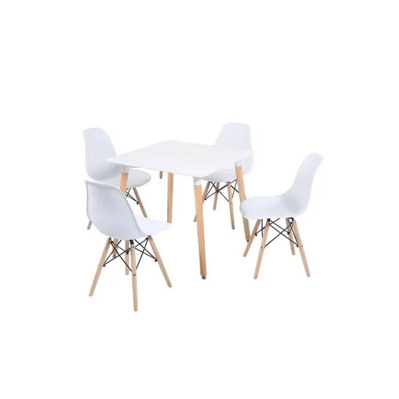 GENERICO - Comedor Eames blanco 4P Sillas Eames Blancas