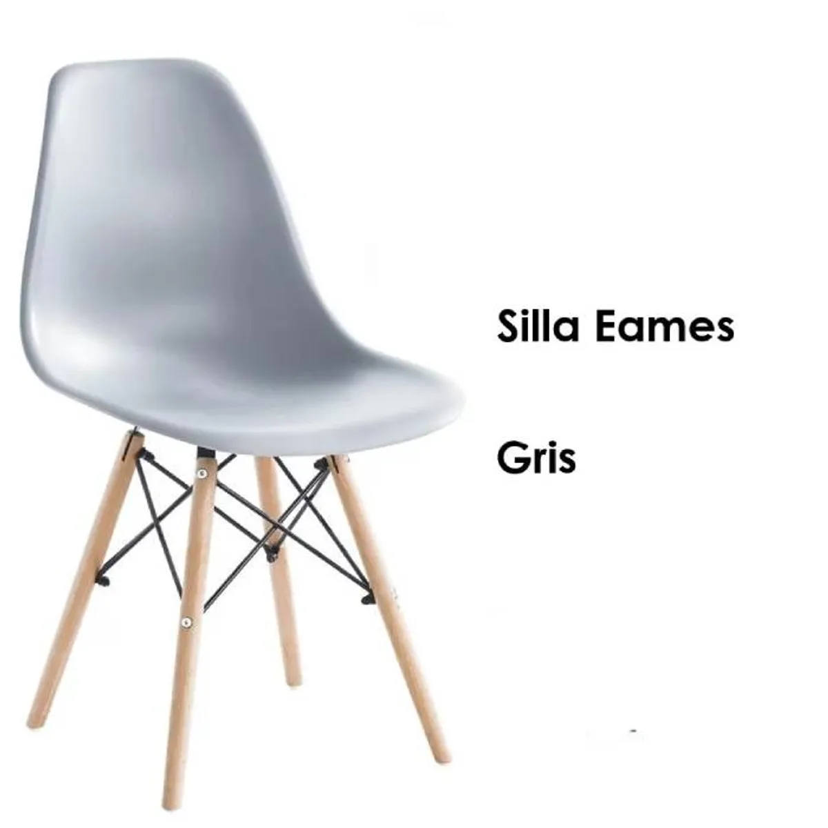 MOAD - Comedor Eames blanco 4P Sillas Eames Grises