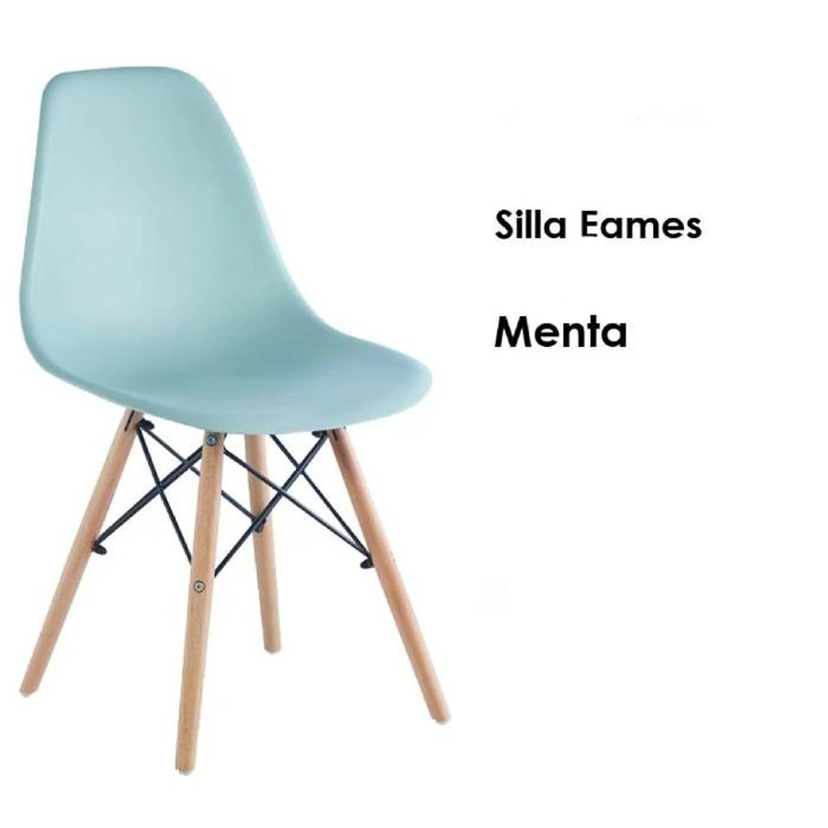 MOAD - Comedor Eames blanco 4P Sillas Eames Menta
