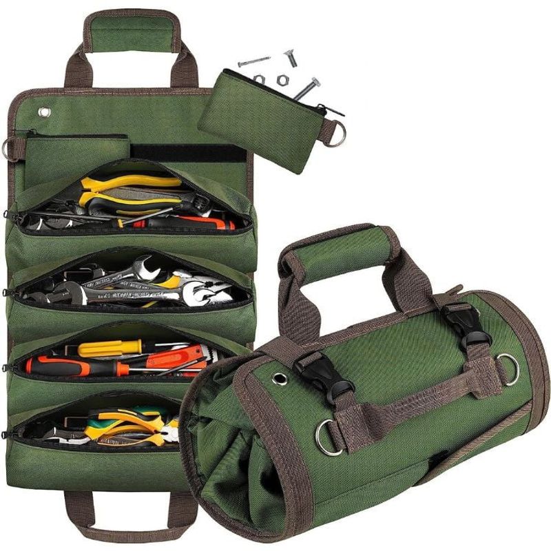 CRUSEC - Bolso Organizador Herramientas Enrrollable De 5 Estuches