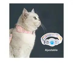 GENERICO - Collar con funda de silicona para AIRTAG perro o gato ROSADO