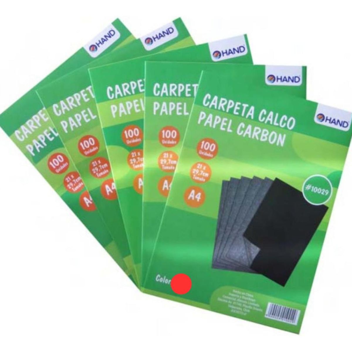 HAND - Papel Calco A4 100 Hojas. Papel Carbón - Rojo