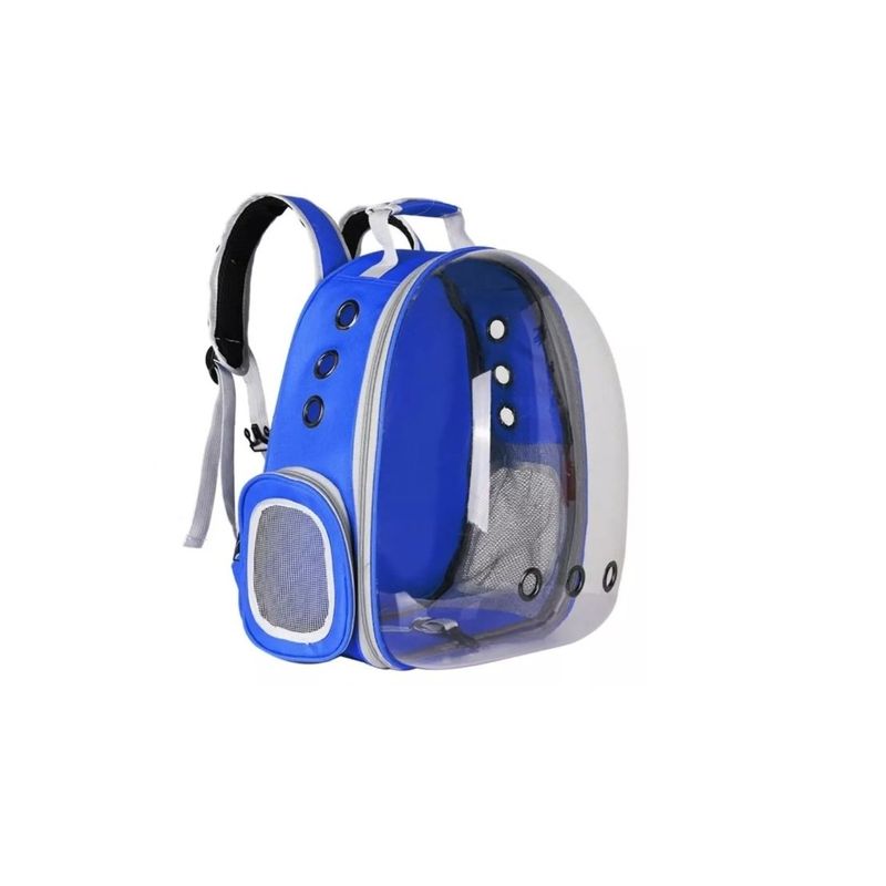 GENERICO - Mochila Bolso Transportes Transparente Mascotas Blue
