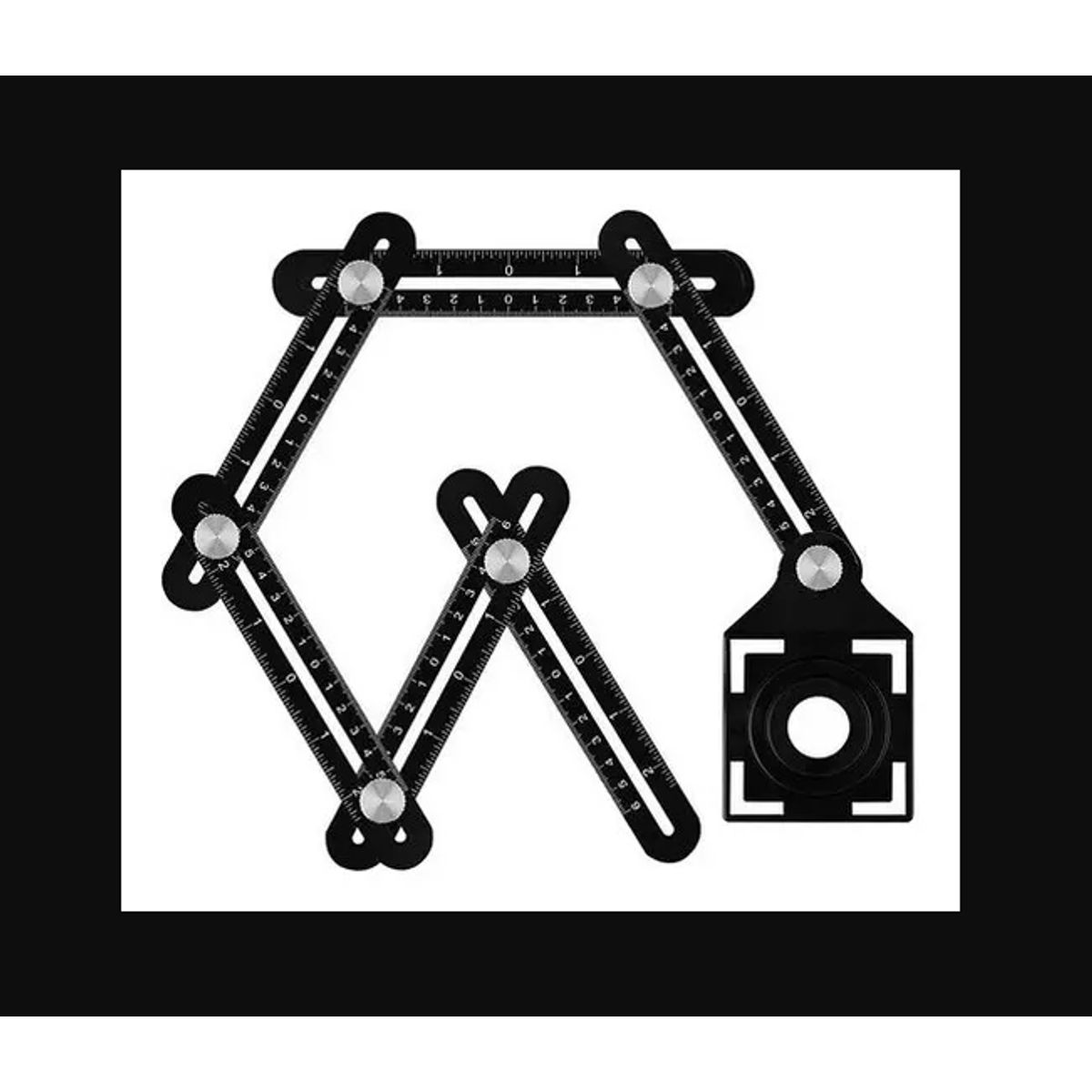 GENERICO - Escuadra Plegable Profesional Aluminio Orificios Cerámica