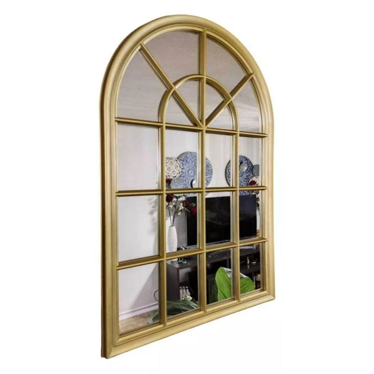 GENERICO - Ventana Espejo Gold Catedral para Pared