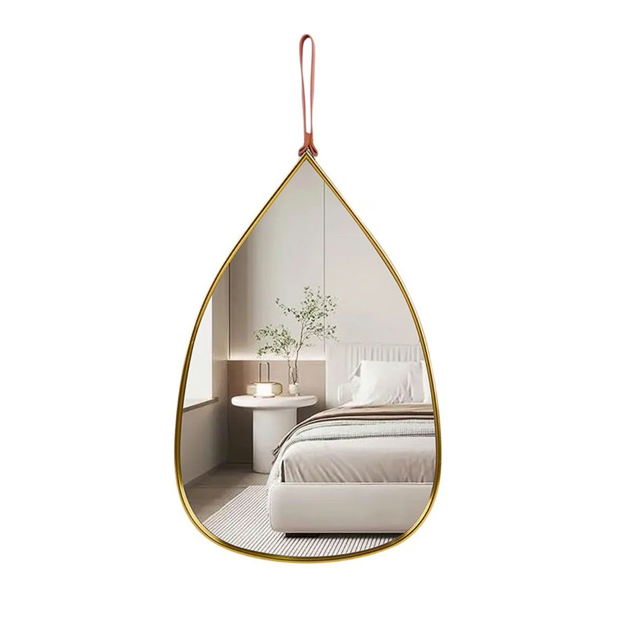 GENERICO - Espejo Gota Dorado Colgante