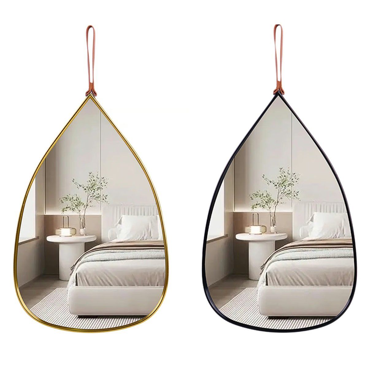 GENERICO - Espejo Gota Dorado Colgante