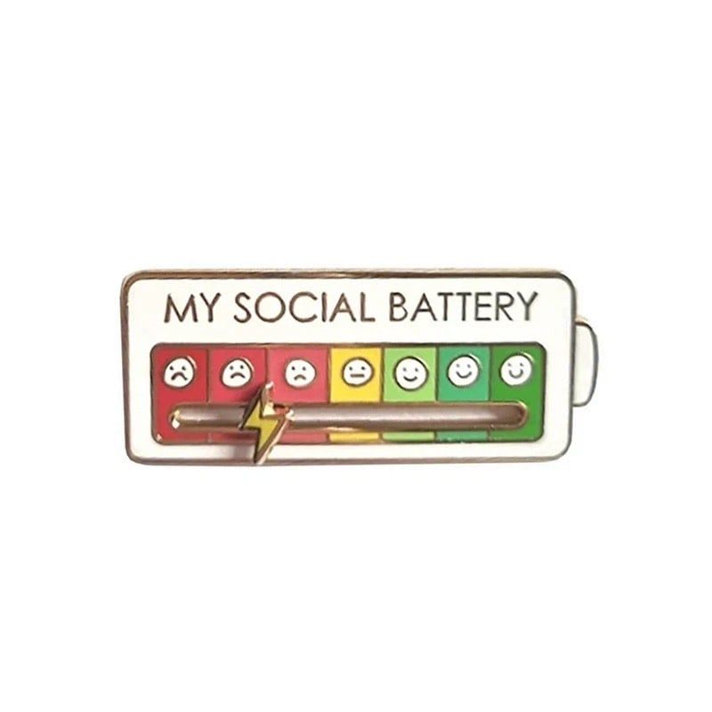GENERICO - Prendedor Pin Social Battery batería social