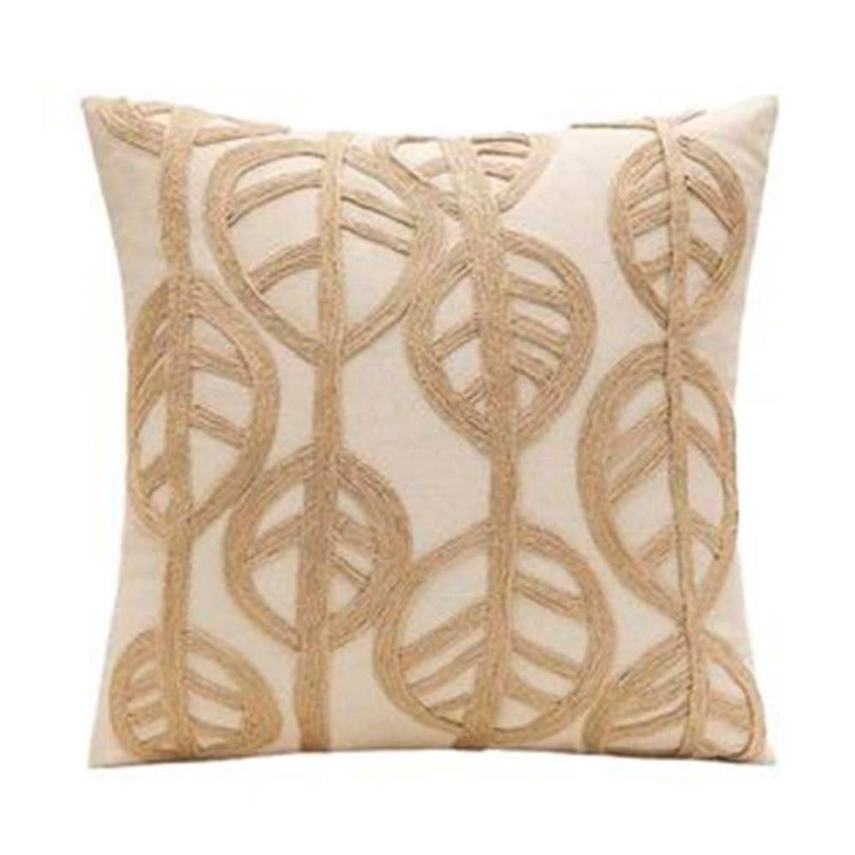 GENERICO - Pack de 02 Fundas De Cojin con detalles en yute 45x45 Cm