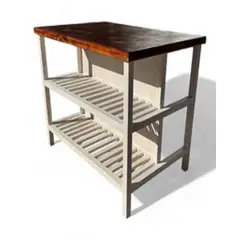 TAIKKEE - ISLA RUSTICA DE COCINA COLOR BLANCO ALBAYALDE