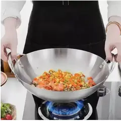 GENERICO - Wok Disco De Acero Inoxidable
