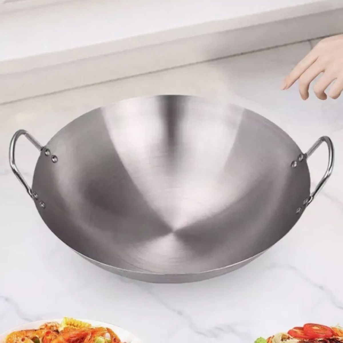 GENERICO - Wok Disco De Acero Inoxidable
