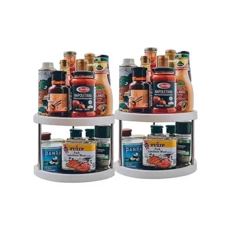 GENERICO - Organizador Estante Especiero Giratorio De 2 Niveles Cocina