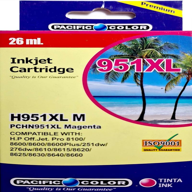 PACIFIC COLOR - Cartucho De Tinta Alternativo  para Hp N° 951xl Magenta
