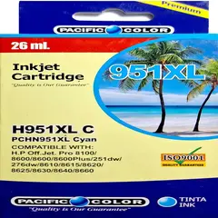 PACIFIC COLOR - Cartucho De Tinta Alternativo para Hp N° 951xl Cyan