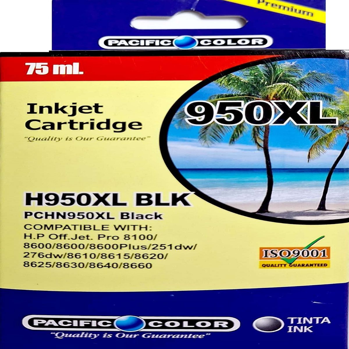 PACIFIC COLOR - Cartucho De Tinta Alternativo  para Hp N° 950 xl Negro