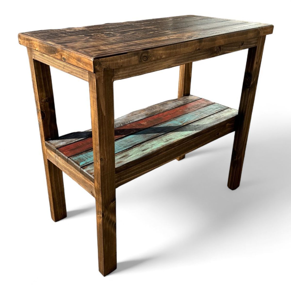 TAIKKEE - ARRIMO RUSTICO COLOR ROBLE Y PATINA DE COLORES VINTAGE