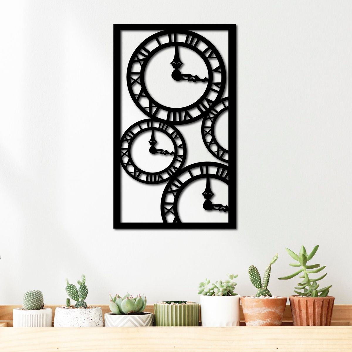 ELAB PROPIA - Cuadro Decorativo Relojes Tiempo 40cm - Madera Fun Republic