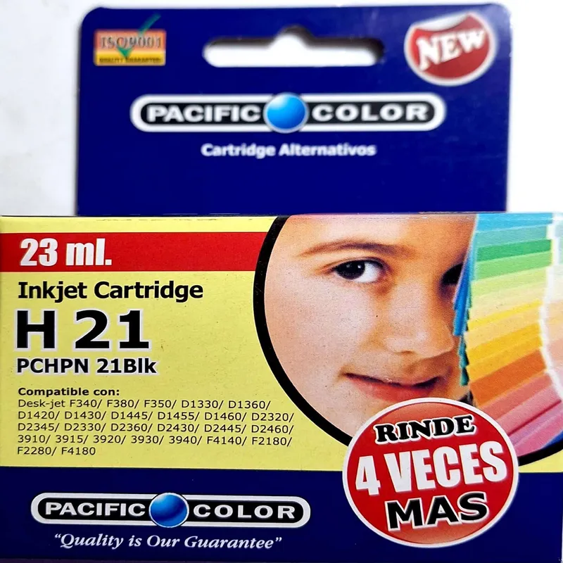 PACIFIC COLOR - Tinta Alternativa para HP 21 XL Negra