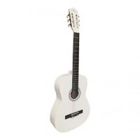 Guitarra Con Alma Y Funda Blanca 39 975cms