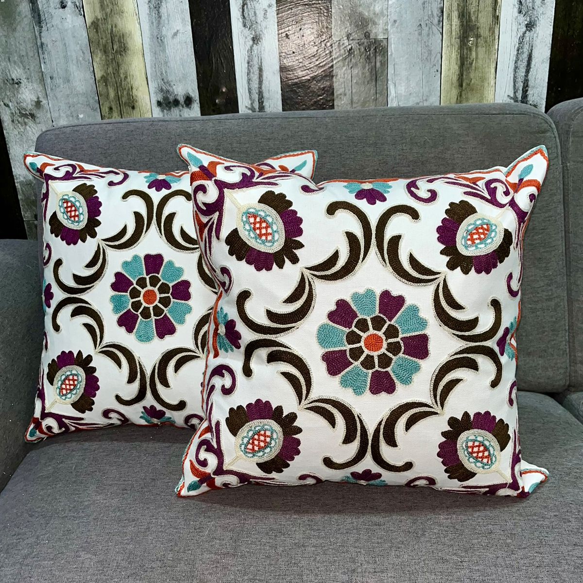 ELIZABETH PEPER - Funda Cojin Decorativo Diseño Jaipur Morado 45x45