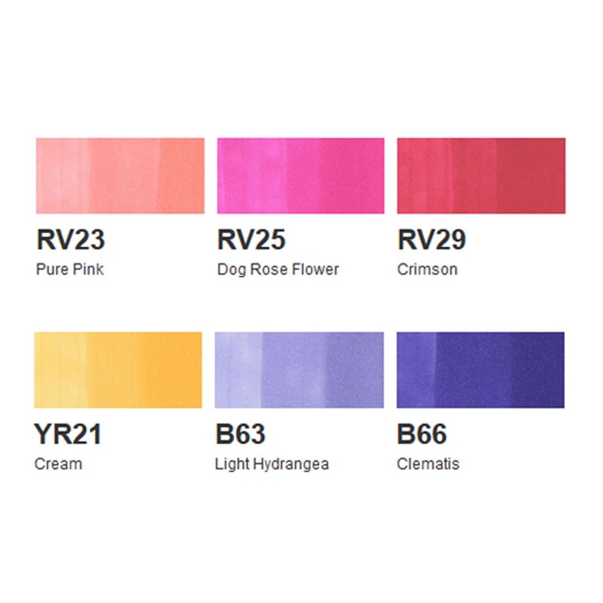 GENERICO - Copic Sketch Set 6 Colores Floral Favorites 2