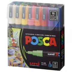 GENERICO - POSCA MARCADOR ACRILICO 16 COLORES 3M