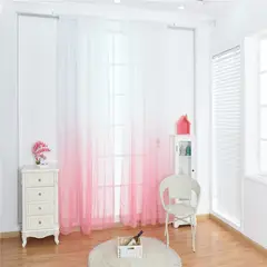 GENERICO - Pack de Visillo degrade 140x220 cm Rosado