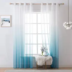 GENERICO - Pack de Visillo degrade 140x220 cm Azul