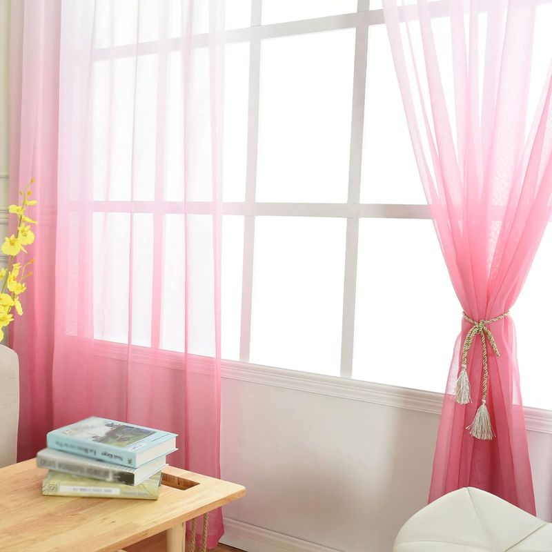 GENERICO - Pack de Visillo degrade 140x220 cm Fucsia