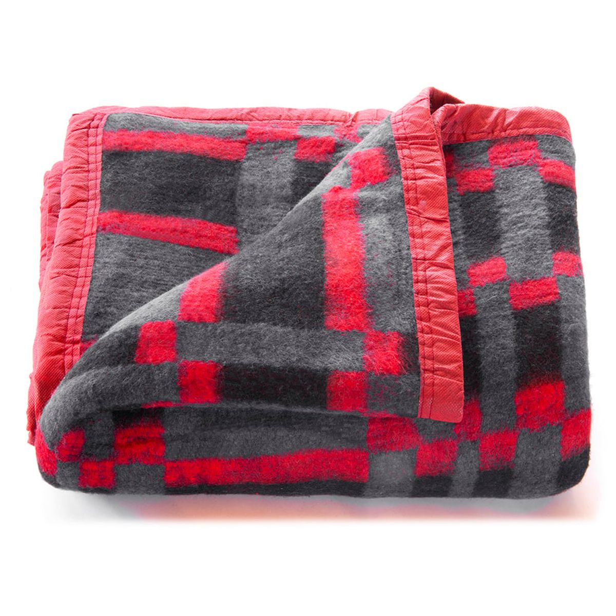 MASEL - Frazada Polycotonn 1.5 pl Rojo -Negro