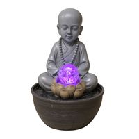 Estatua Figura De Buda Gris Decorativa Buda Fuente De Agua