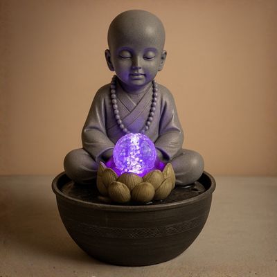 Imagen 2 del producto Estatua Figura De Buda Gris Decorativa Buda Fuente De Agua