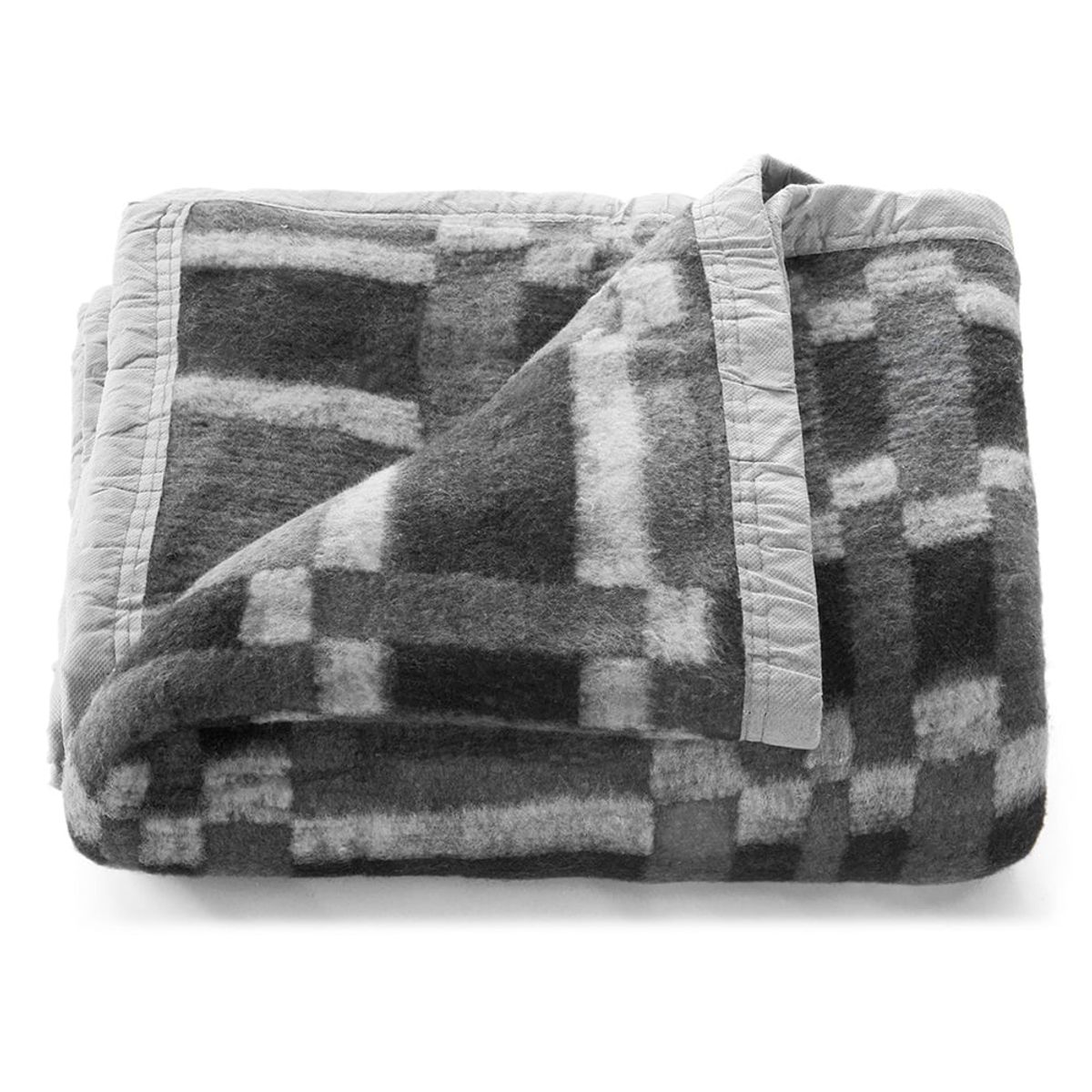 MASEL - Frazada Polycotonn 2 pl Gris -Negro