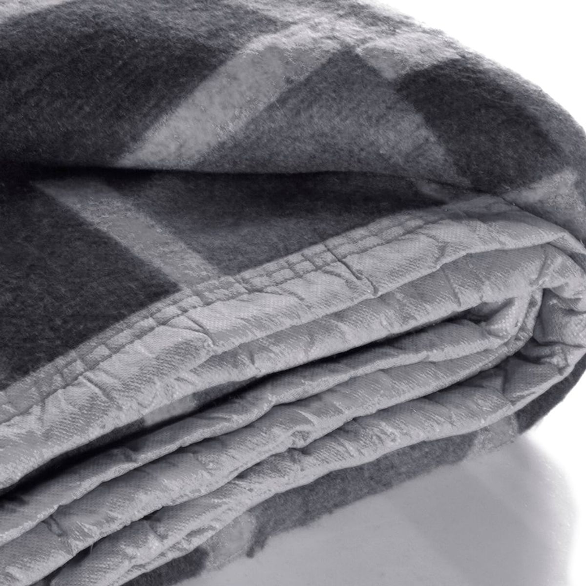 MASEL - Frazada Polycotonn 2 pl Gris -Negro