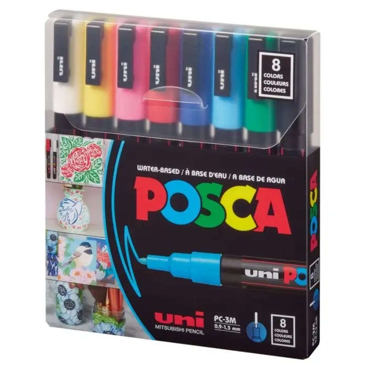 GENERICO - POSCA MARCADOR ACRILICO 3M 8 COLORES