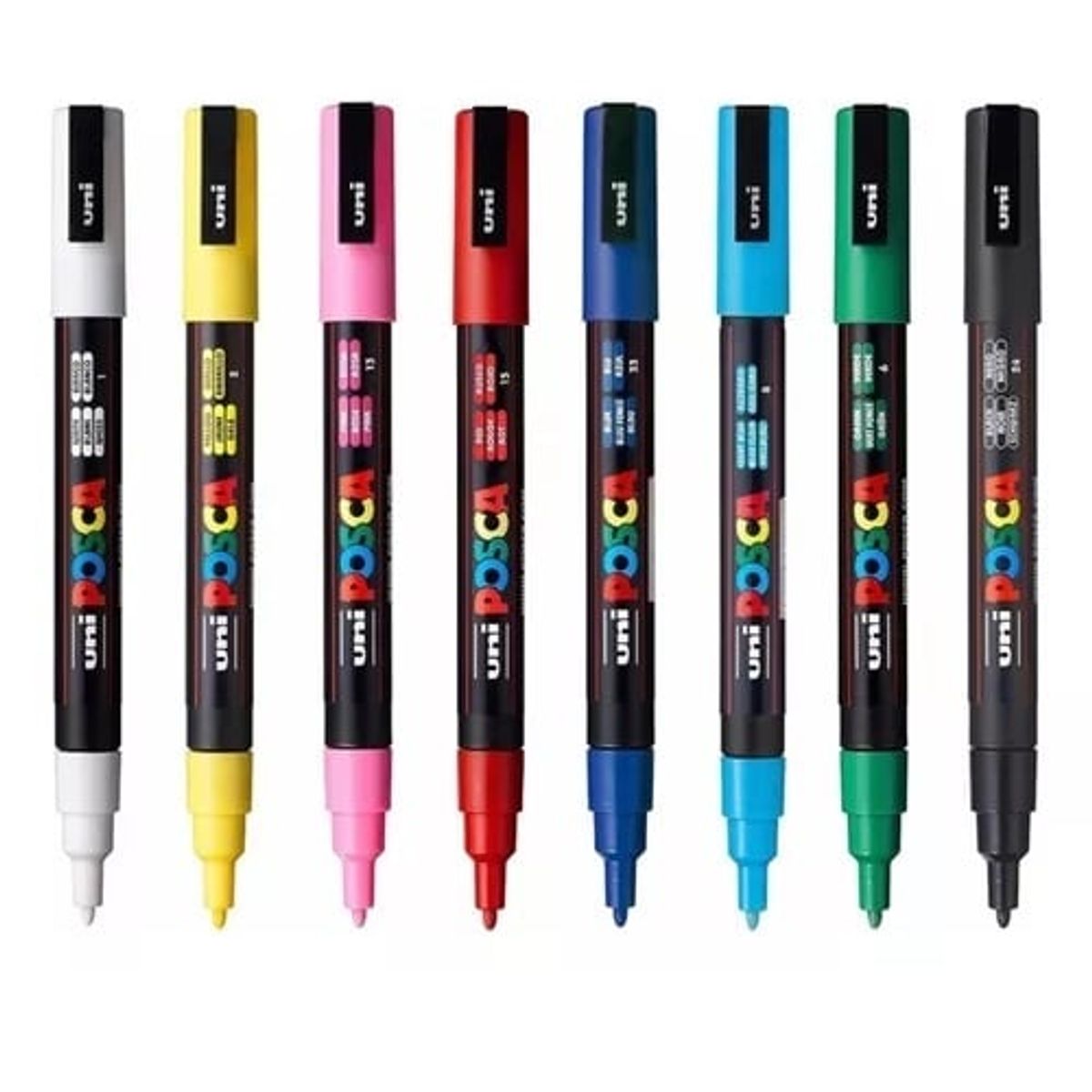 GENERICO - POSCA MARCADOR ACRILICO 3M 8 COLORES
