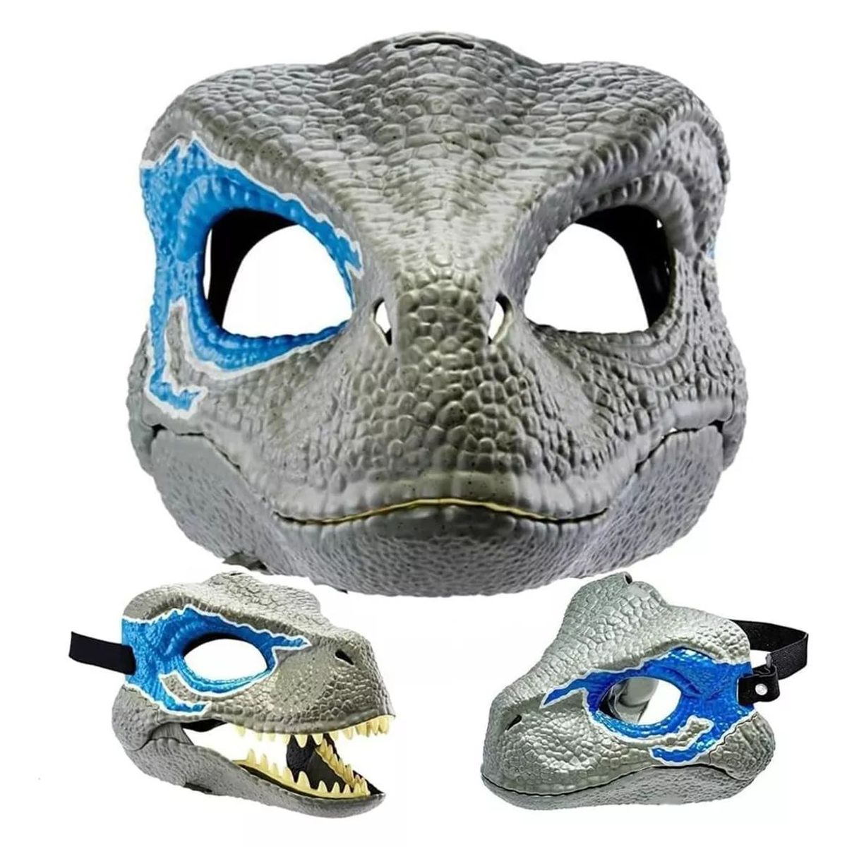 KUANGYE - Mascara Infantil De Dinosaurio Velociraptor Blue Disfraces