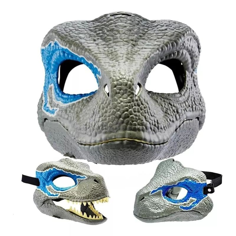 KUANGYE - Mascara Infantil De Dinosaurio Velociraptor Blue Disfraces