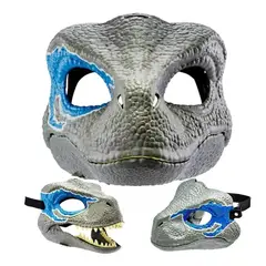 KUANGYE - Mascara Infantil De Dinosaurio Velociraptor Blue Disfraces