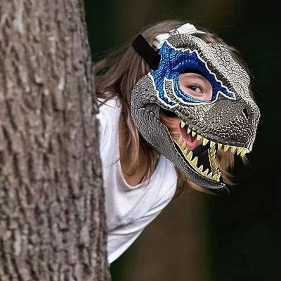 Imagen 2 del producto Mascara Infantil De Dinosaurio Velociraptor Blue Disfraces