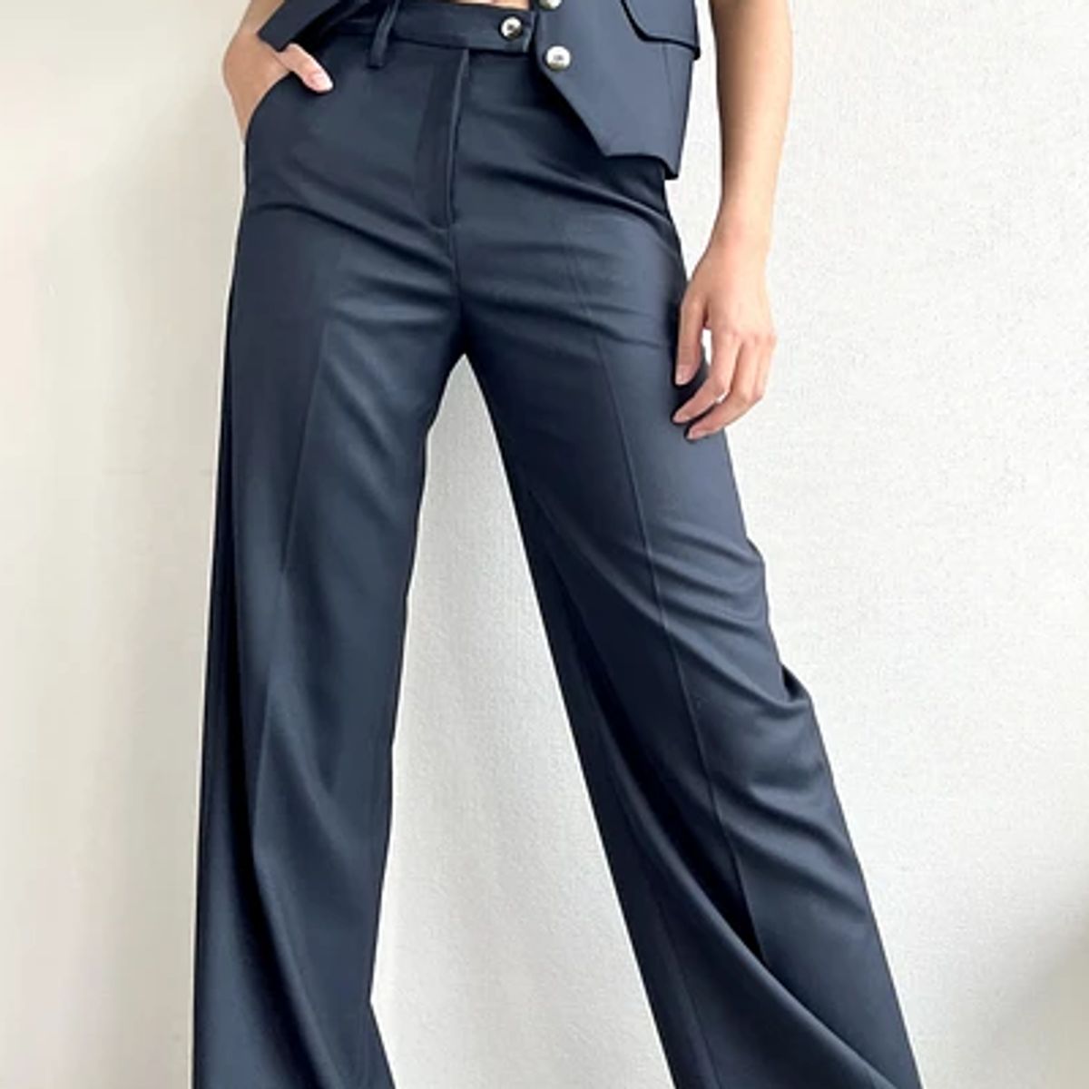 MARA MORE - PANTALON SASTRERO RECTO AZUL MARINO MARA MORE