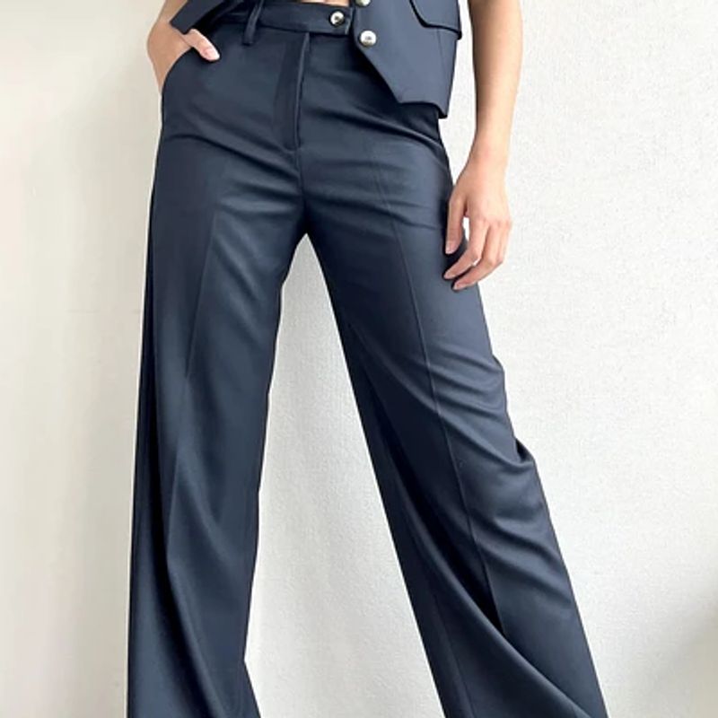 MARA MORE - PANTALON SASTRERO RECTO AZUL MARINO MARA MORE