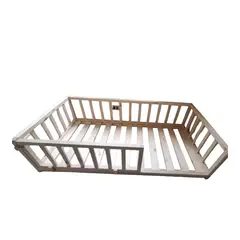 GENERICO - Cama baranda estilo montessori corral 1 Plaza
