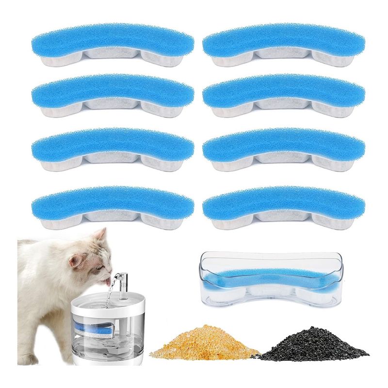 VERCI - Pack X8 Filtros Bebederos Fuente De Agua Perros Y Gatos-