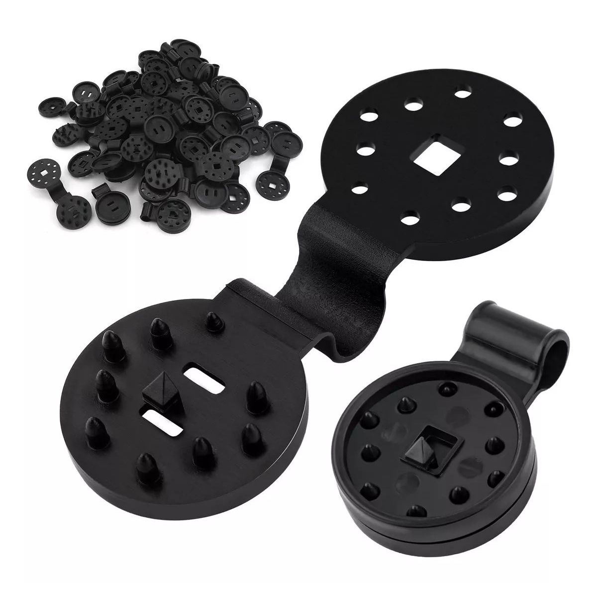 KUANGYE - 10 Clips Ganchos Fijación Raschel Mallas Lona Sombra Camping