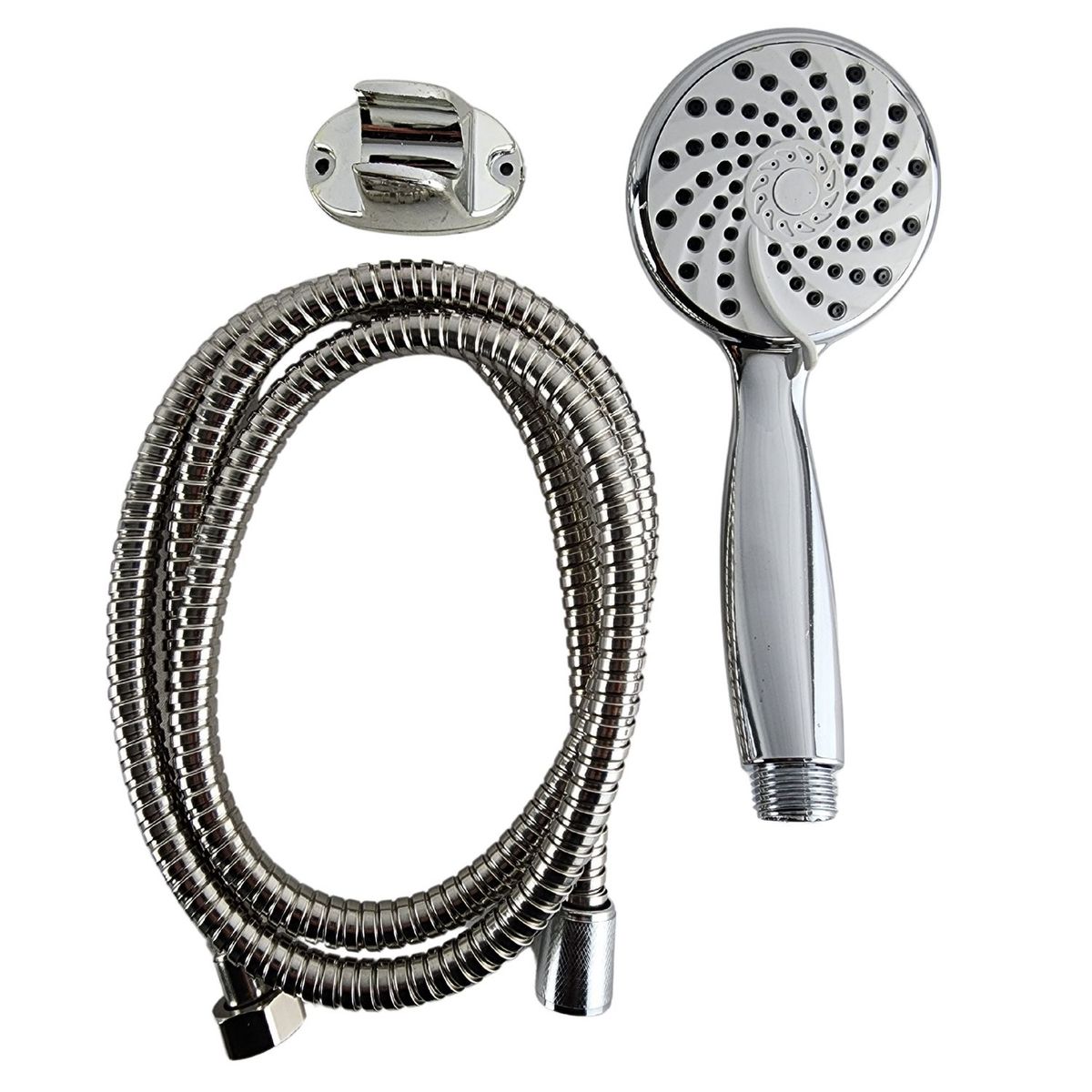 GENERICO - Juego Ducha Espiral Telefono Premiun con Base Manguera 150cm