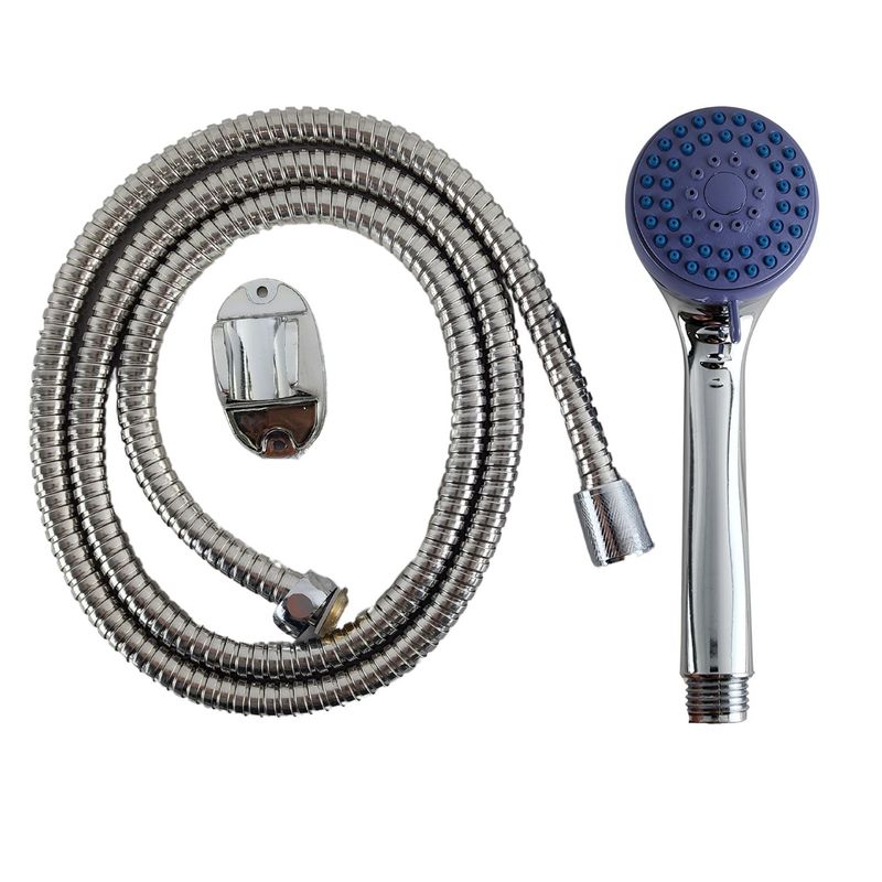 GENERICO - Kit Cabezal Ducha Regulable Base Manguera 150cm Alta Presión