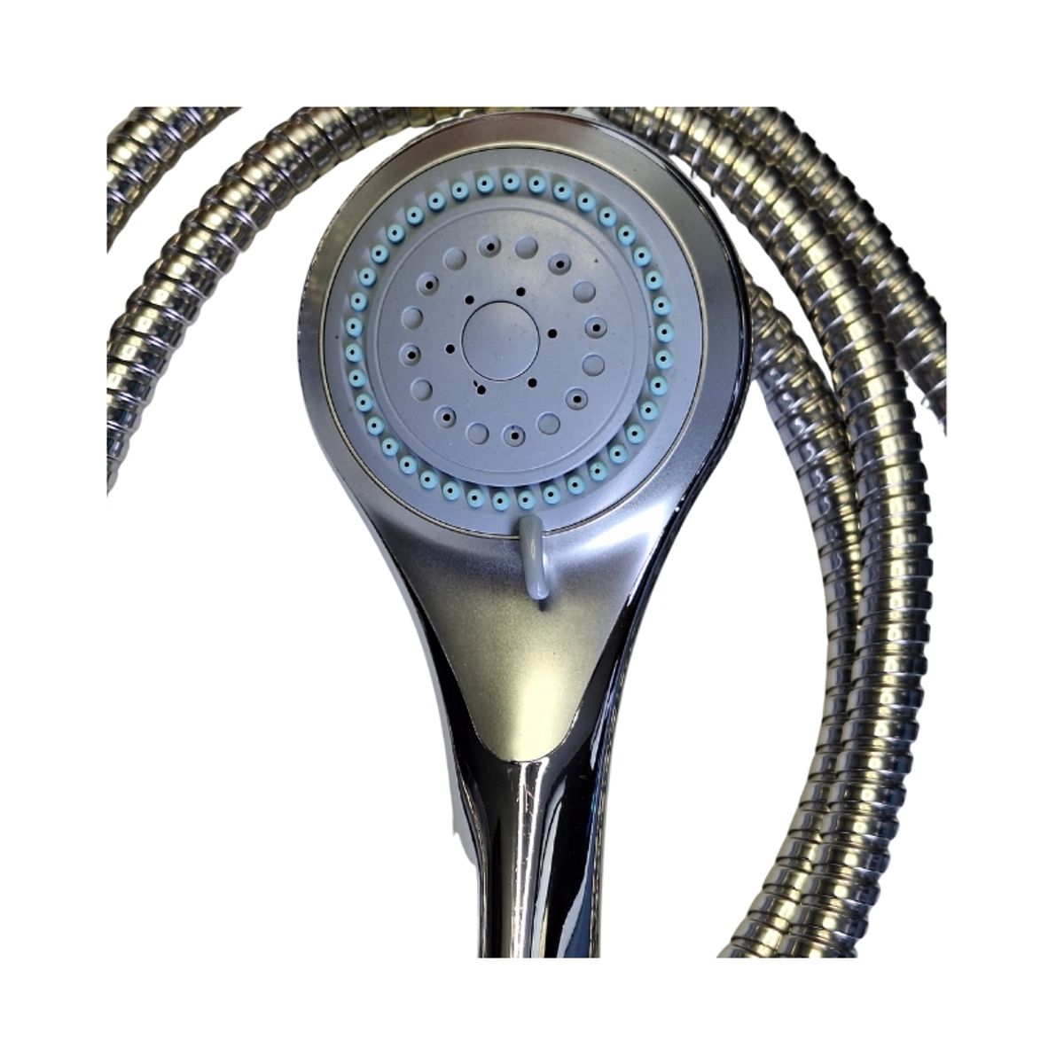 GENERICO - Kit Cabezal Ducha Regulable Base Manguera 150cm Alta Presion